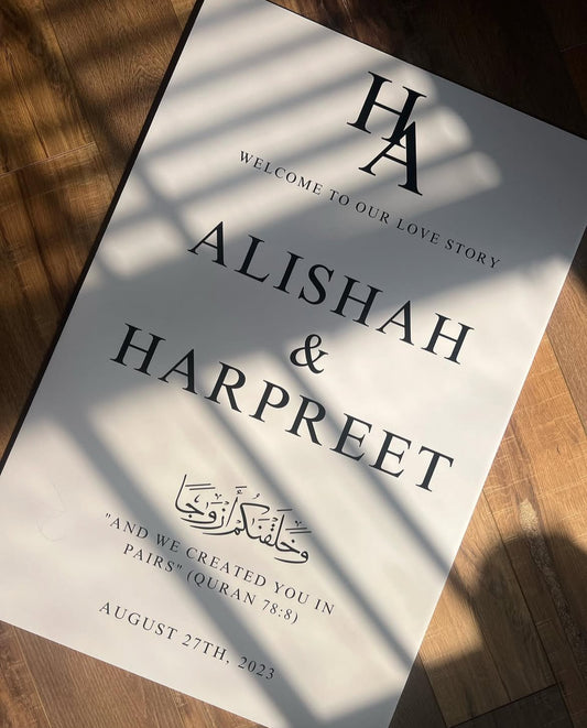 Printed Welcome Sign