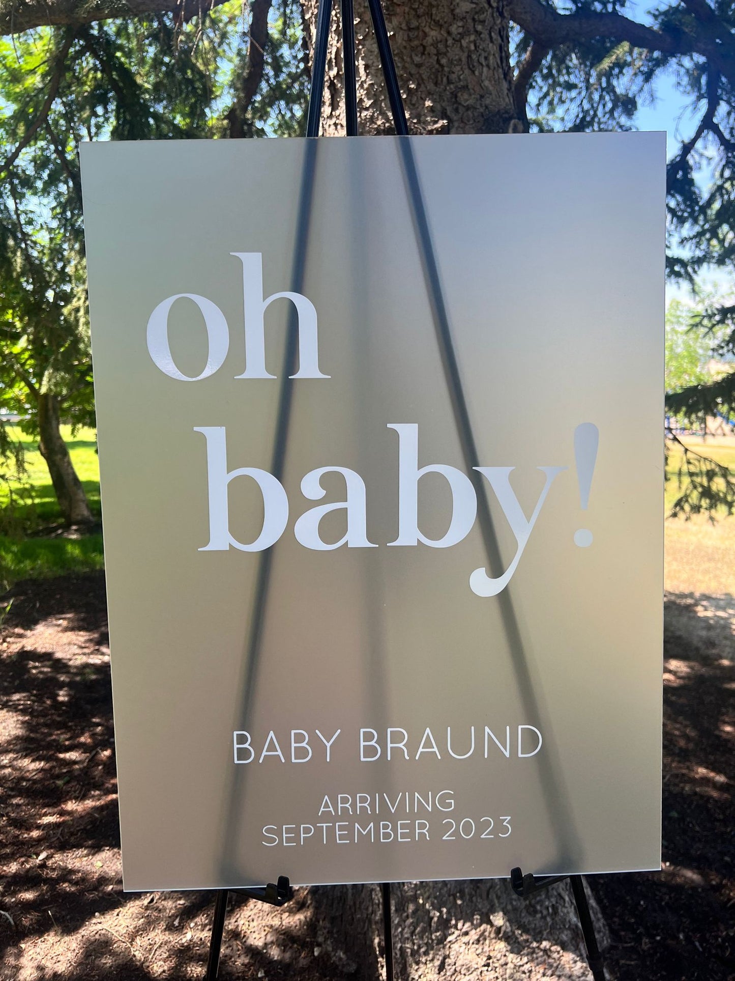 Frosted Welcome Sign