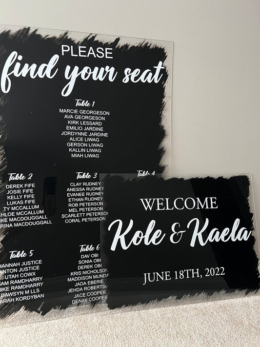Seating Chart + Entrance Sign Bundle