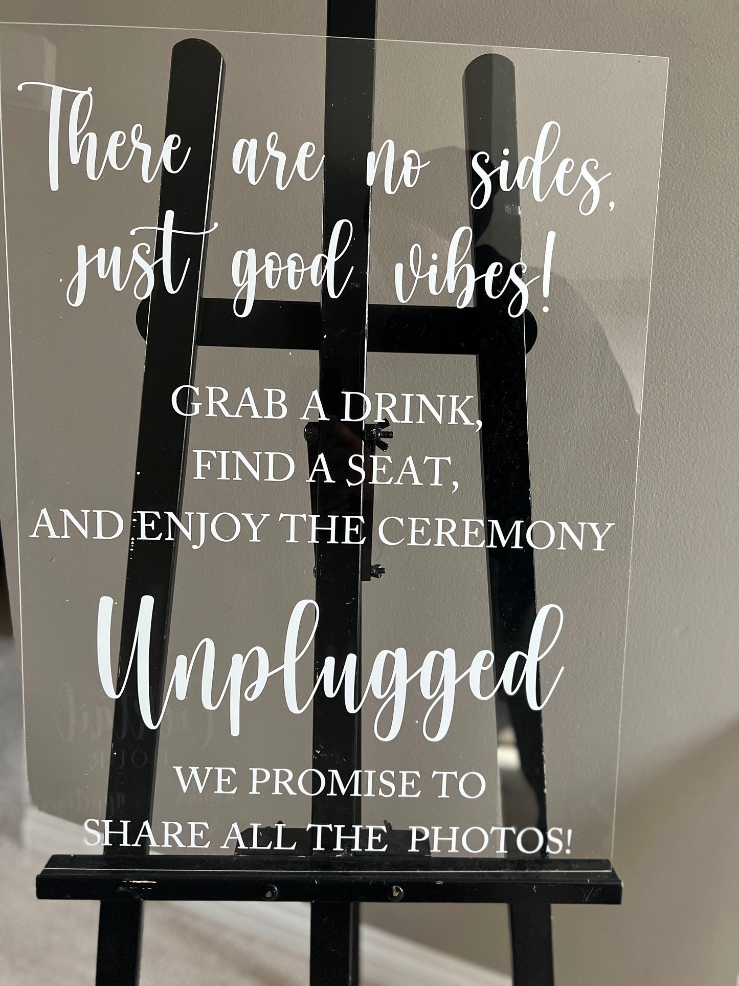 Clear Welcome Sign