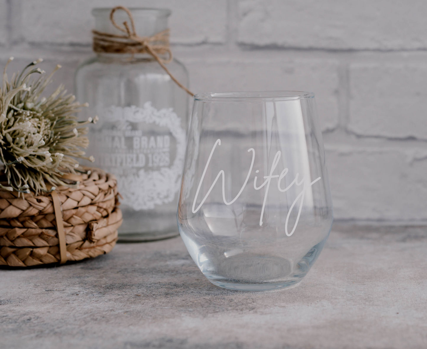 Etched Wine Glasses